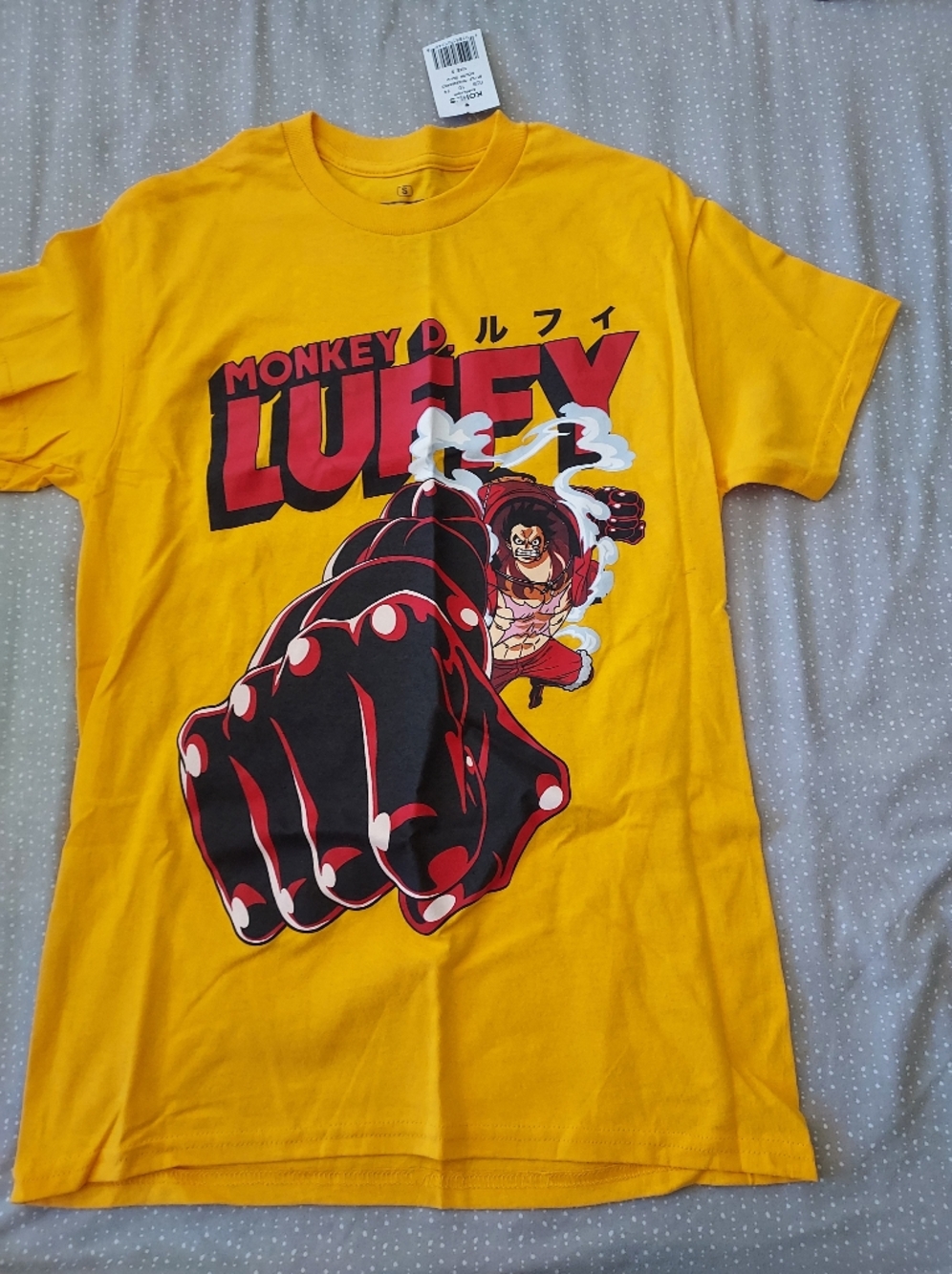 Ripple Junction Yellow "Monkey D. Luffy" Short Sleeve Graphic Tee
